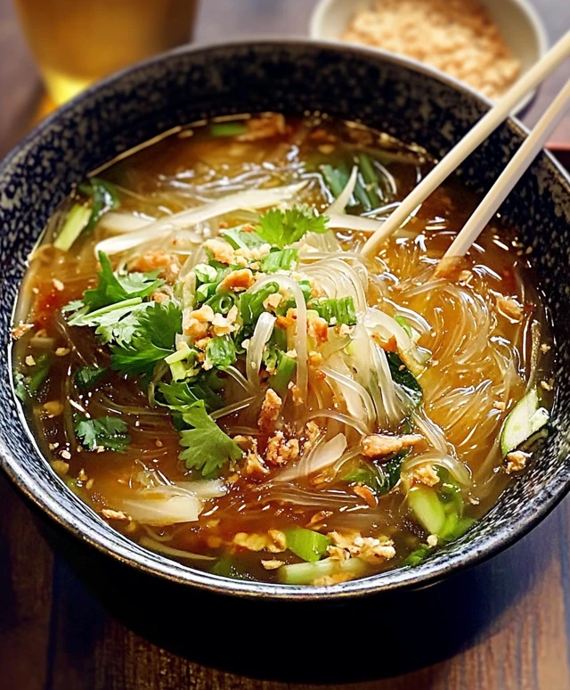 Thailändische Glasnudelsuppe