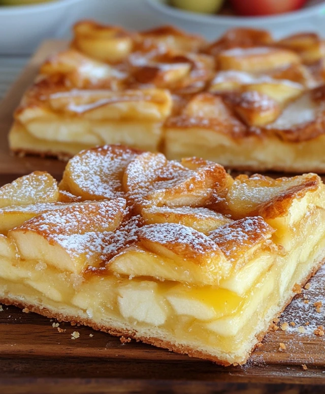 Apfelkuchen aus Blätterteig