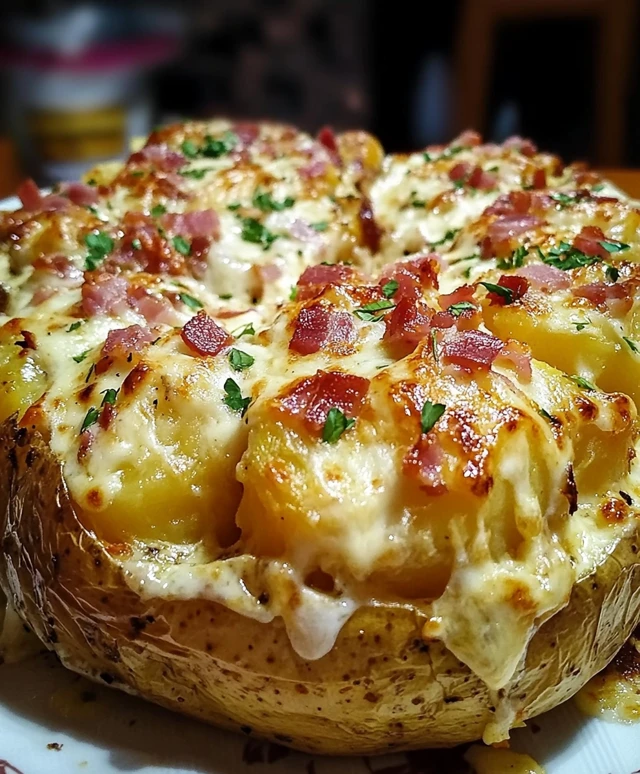 Belegte Ofenkartoffeln mit Speck