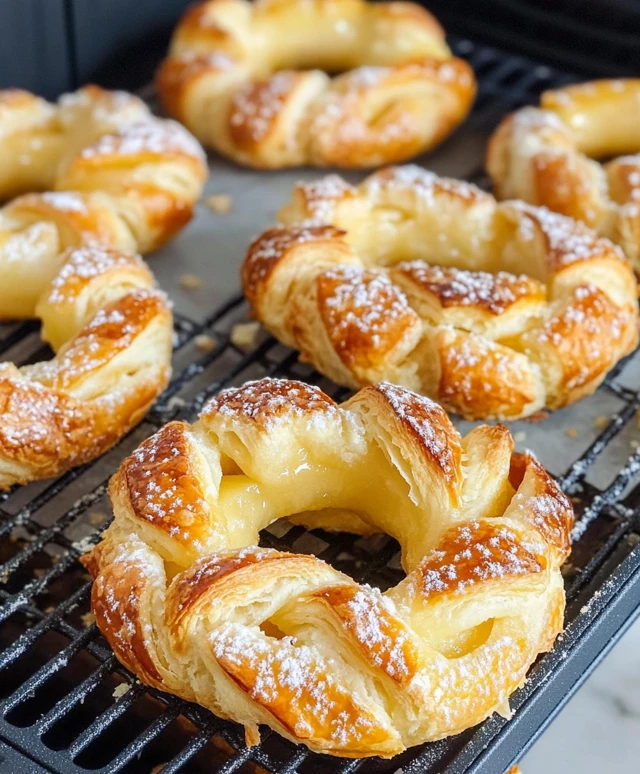 Apfelringe Blätterteig Heißluftfritteuse