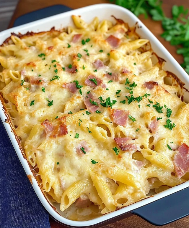 Nudel Schinken Gratin