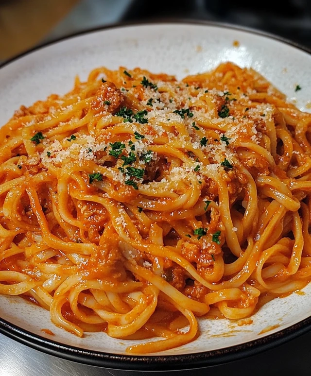 Ajvar Knoblauch Nudeln Gericht
