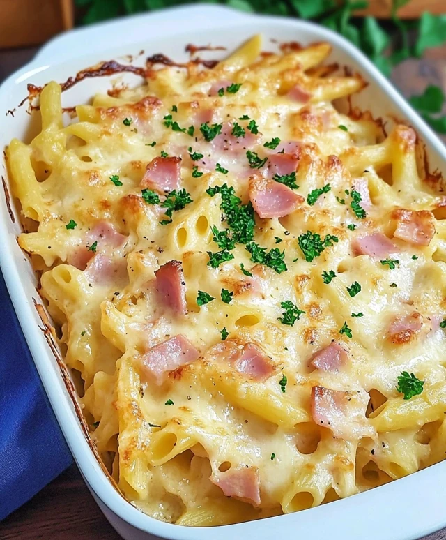 Nudel Schinken Gratin