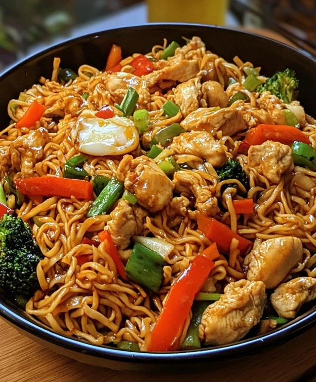 Chinesische gebratene Nudeln