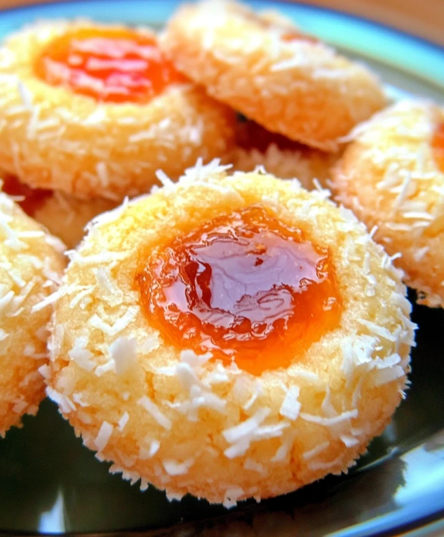 Kokos Marmelade Plätzchen
