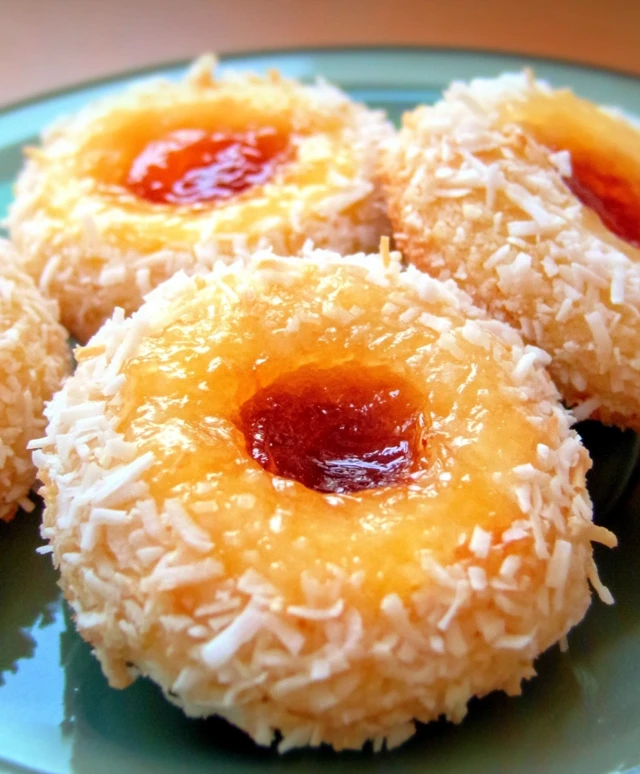 Kokos Marmelade Plätzchen