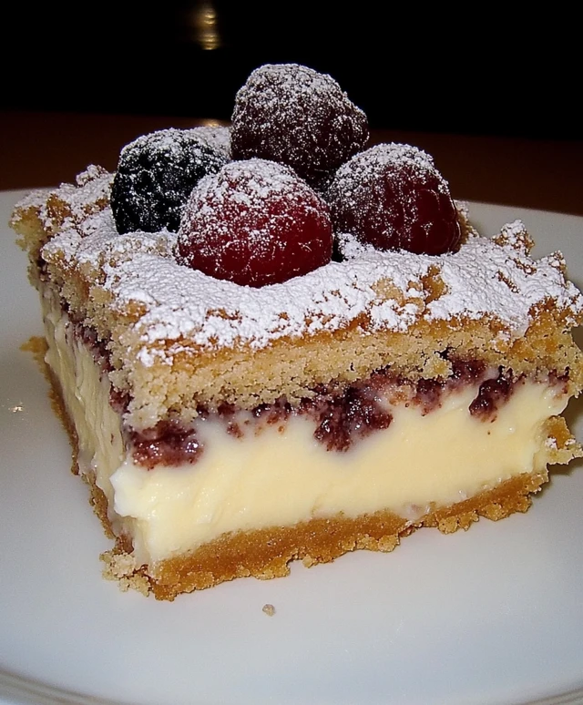 Rührkuchen mit Vanillepudding